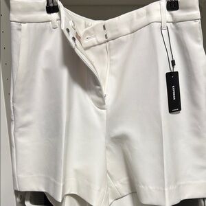 Express White High-Waisted Shorts